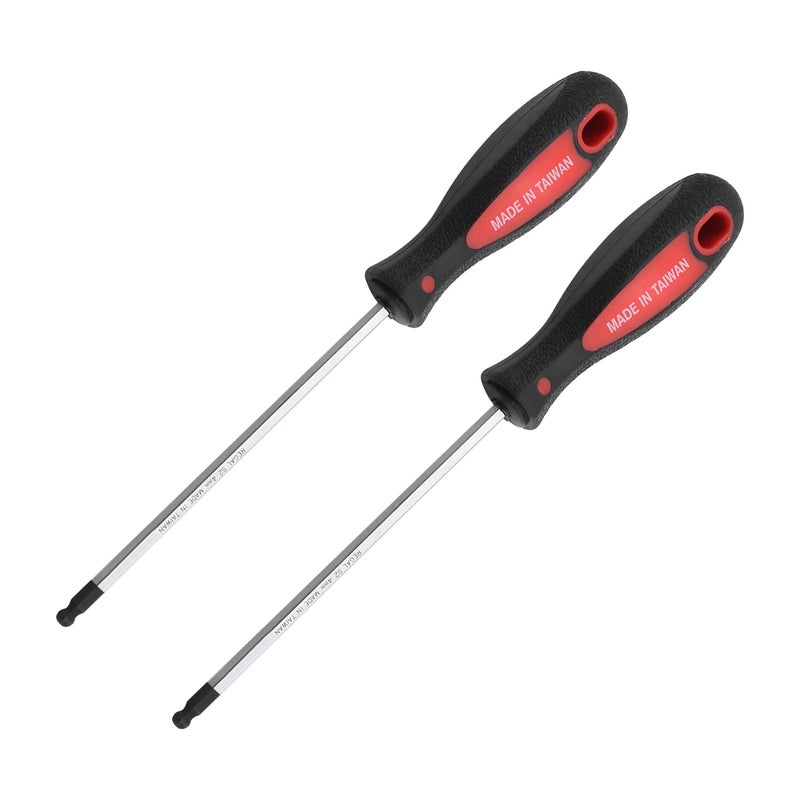 Utoolmart مفك براغي دقيق برأس كروي من يوتولمارت، 4 مم × 100 مم، مفكات بالدرير بتصميم سداسي، أداة يدوية 2 قطعة - Image 1